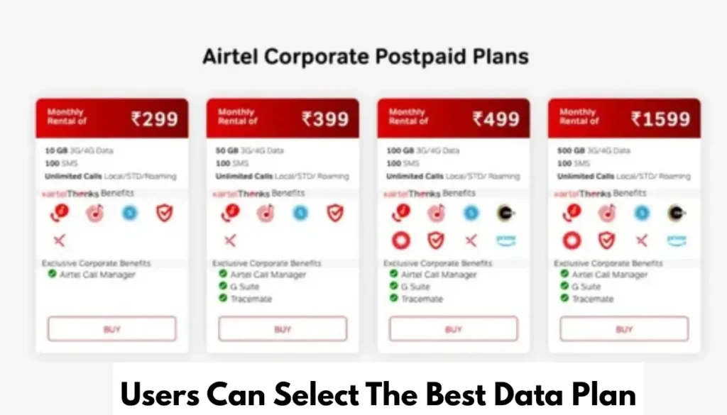Users Can Select The Best Data Plan